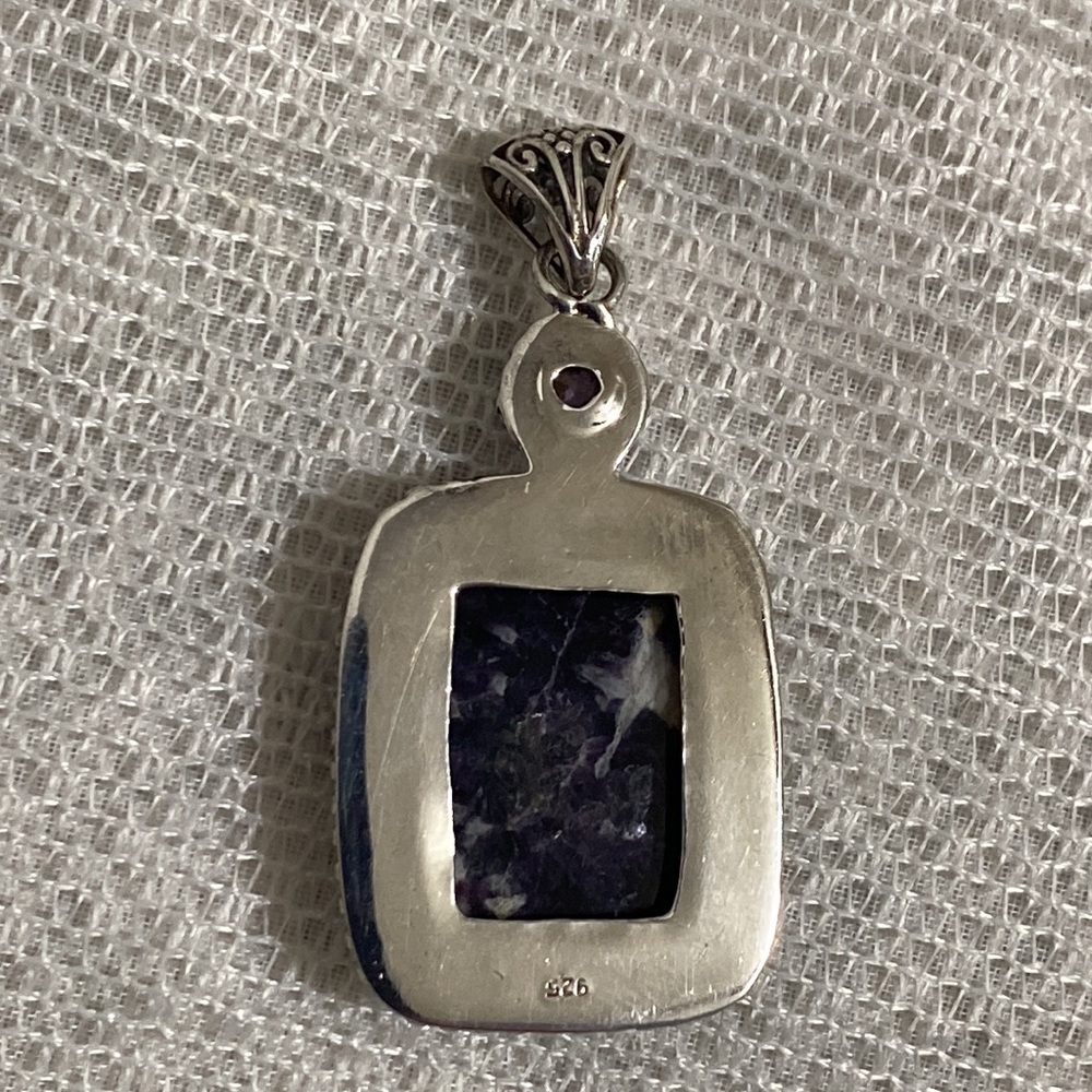 Sterling Silver Amethyst Pendant - Picture 7 of 11
